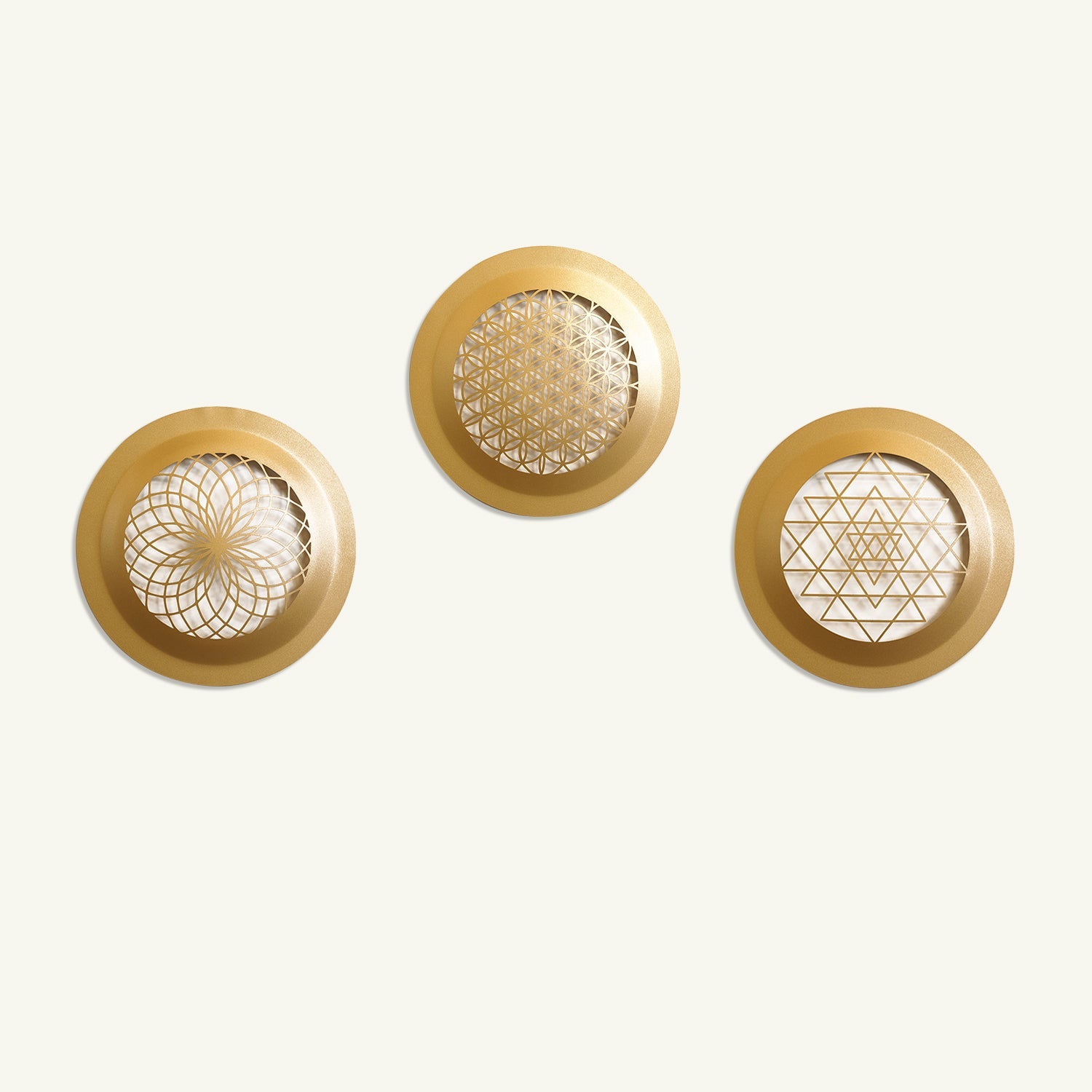 Sacred Geometry Metal Wall Art Set of 3 – Artepera