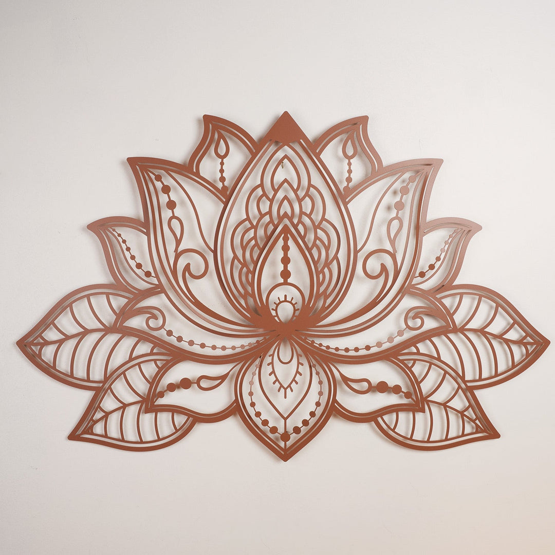 3D Metal Lotus Mandala Wall Art - Spiritual Wall Decor