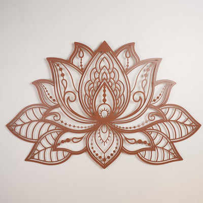 3D Metal Lotus Mandala Wall Art - Spiritual Wall Decor