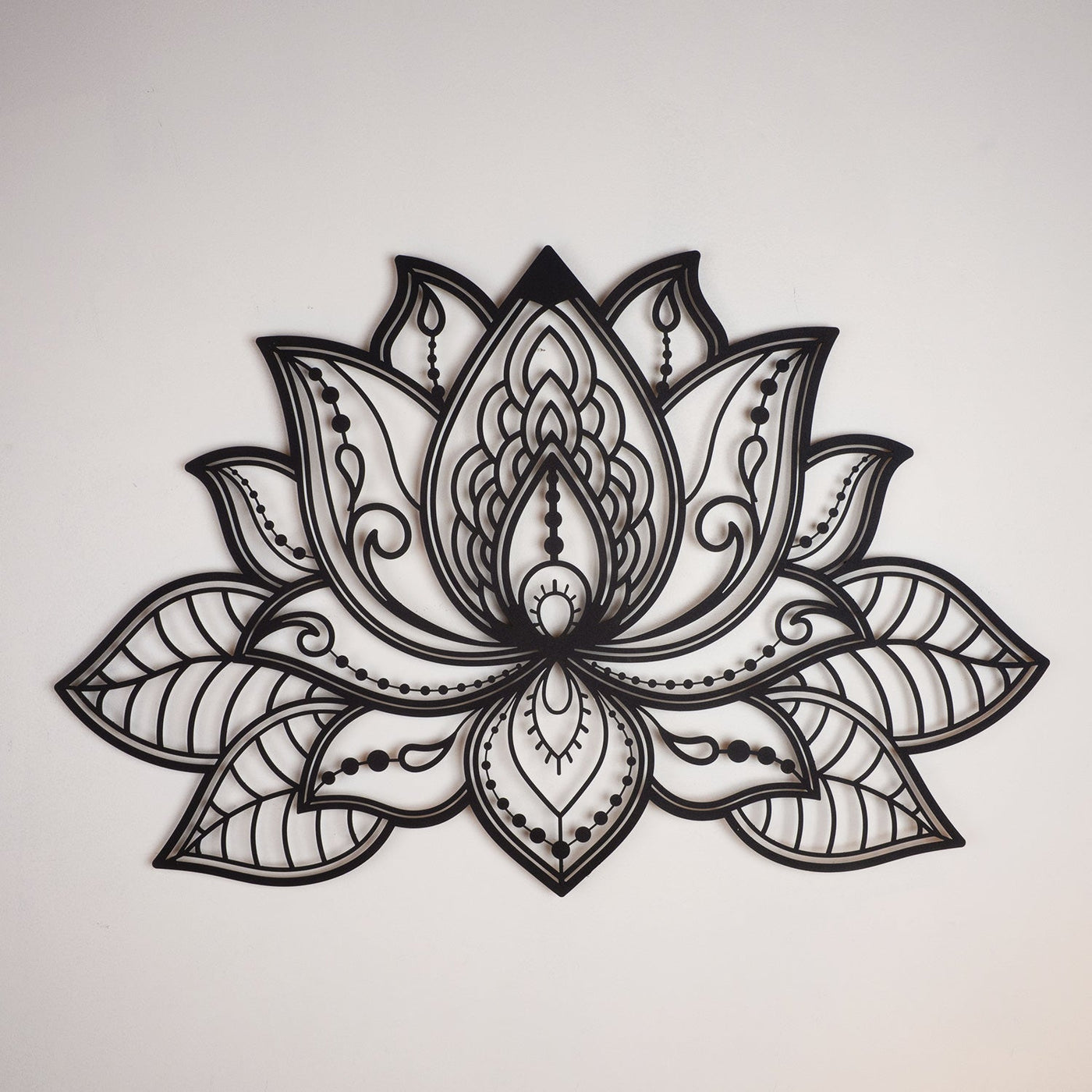 3D Metal Lotus Mandala Wall Art - Spiritual Wall Decor