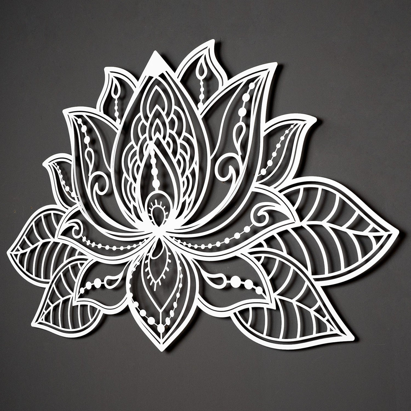 3D Metal Lotus Mandala Wall Art - Spiritual Wall Decor