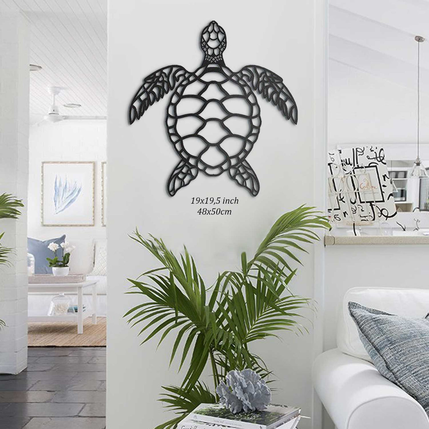 Sea Turtle Metal Wall Art - APT440