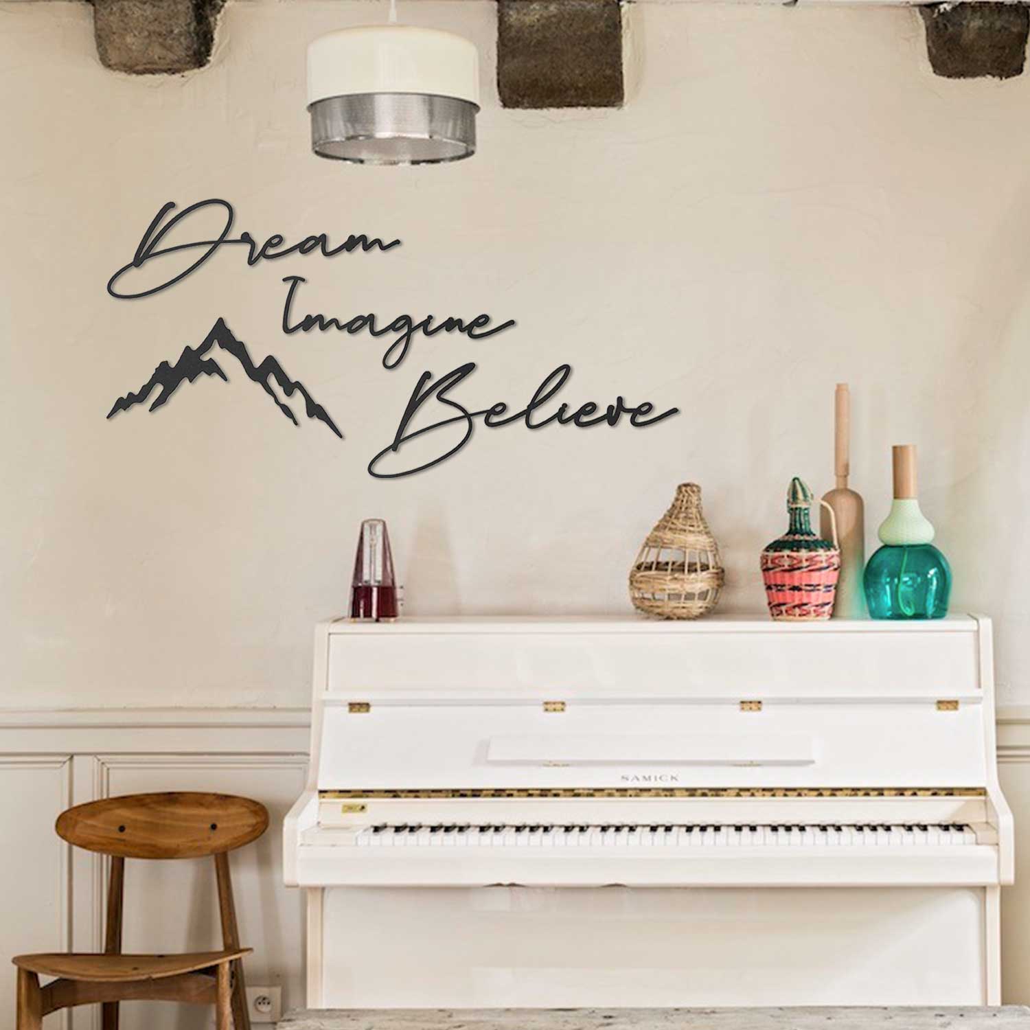 Dream & Imagine & Believe Metal Wall Decor – Artepera