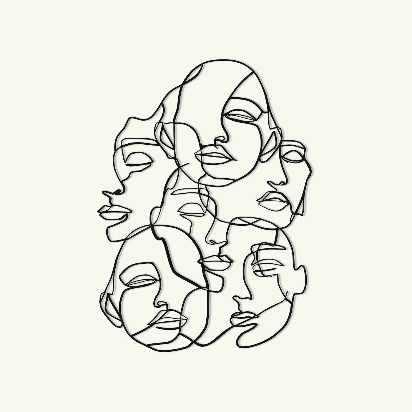 Faces Line Art