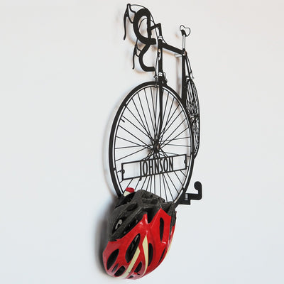 Personalized Bicycle Helmet Wall Hanger