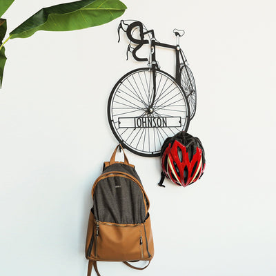 Personalized Bicycle Helmet Wall Hanger