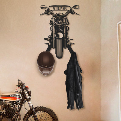 Personalized Motorcycle Helmet Wall Hanger