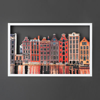 Amsterdam Houses Metal Wall ColorArt - APT329
