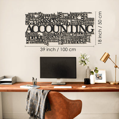 Accounting Words Metal Wall Art