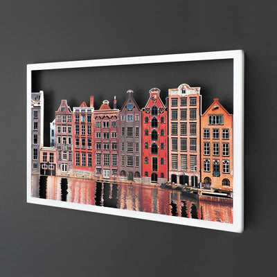 Amsterdam Houses Metal Wall ColorArt - APT329