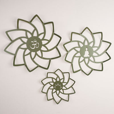 Lotus Metal Wall Art Set of 3 - APT525