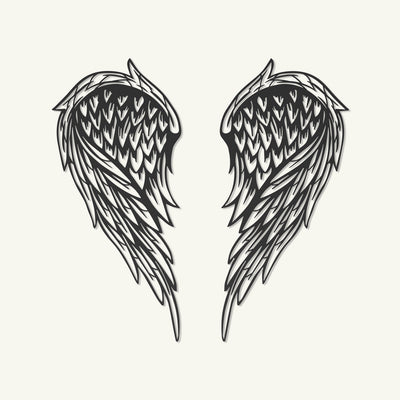 Angel Wings Metal Wall Art Set – Artepera