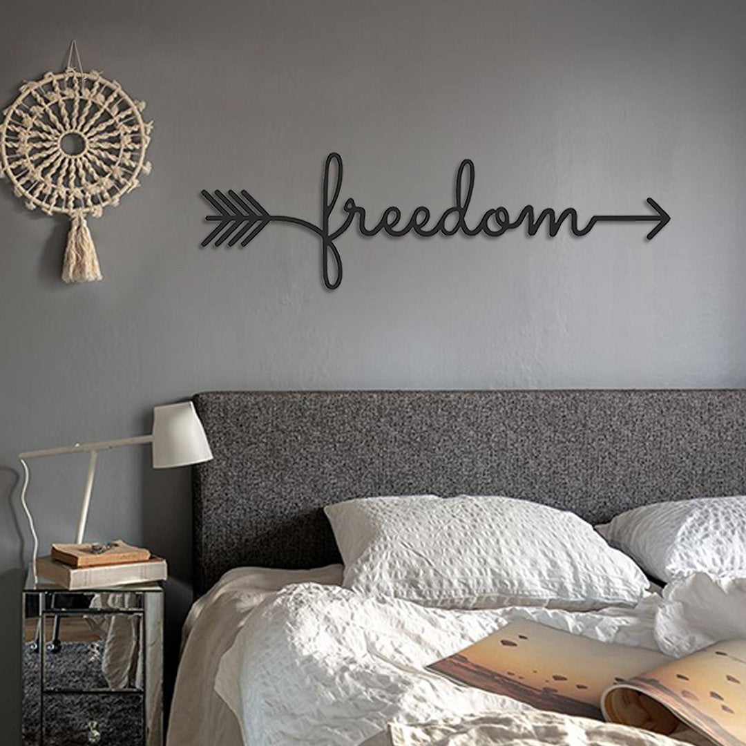 Freedom, Arrow, Wall Sign, Motivational, House Warming Gift, Decoration, Inspirational