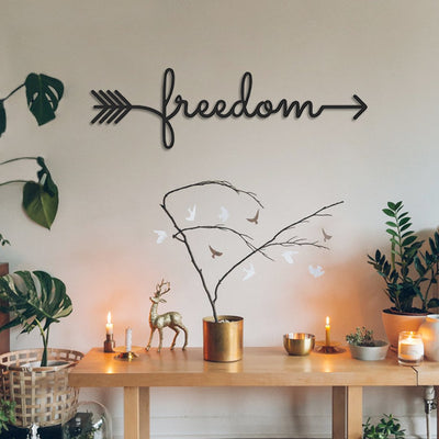 Freedom, Arrow, Wall Sign, Motivational, House Warming Gift, Decoration, Inspirational