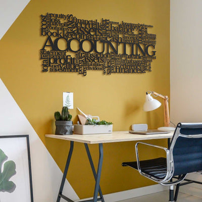 Accounting Words Metal Wall Art - APT462
