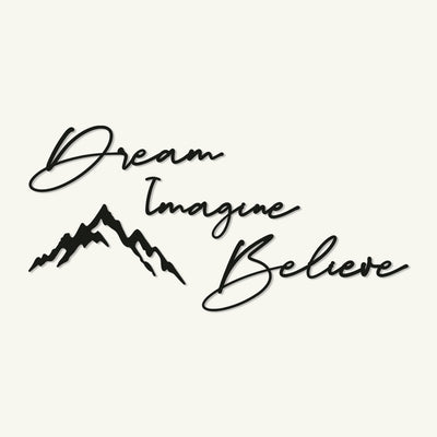 Dream & Imagine & Believe Metal Wall Decor