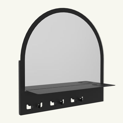Shelf, Hanger and Mirror Metal Wall Accessory - APT530