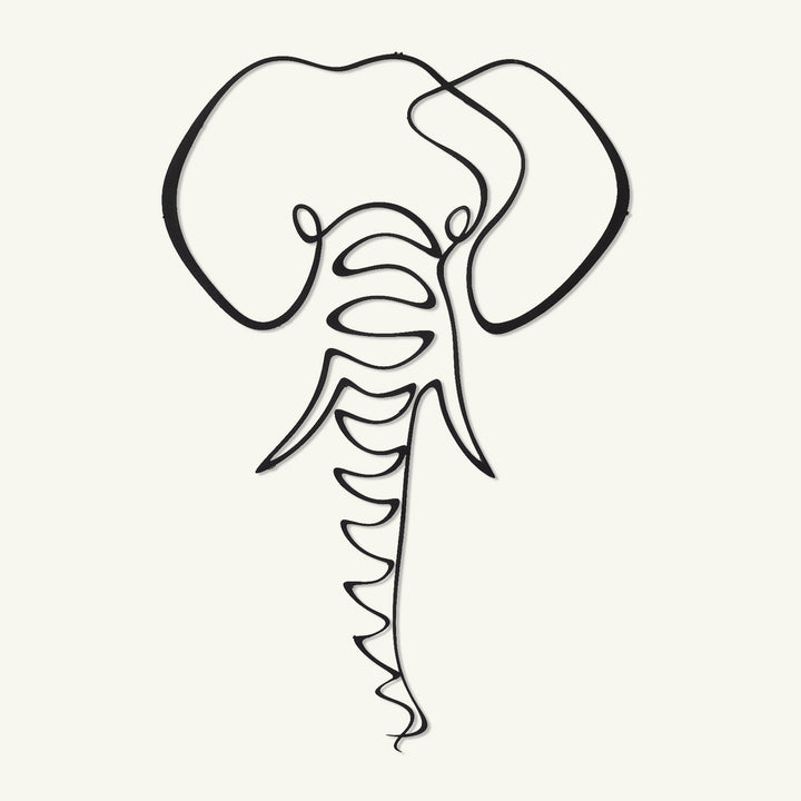 Elephant Line Art
