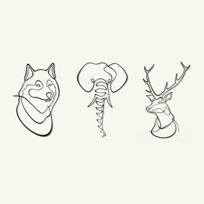 Set of Animals Line Art - APT635