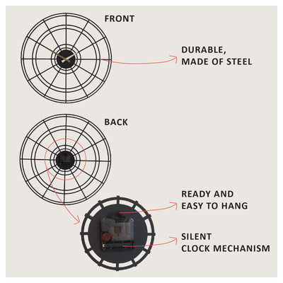 Chronometry Metal Wall Clock - APS026