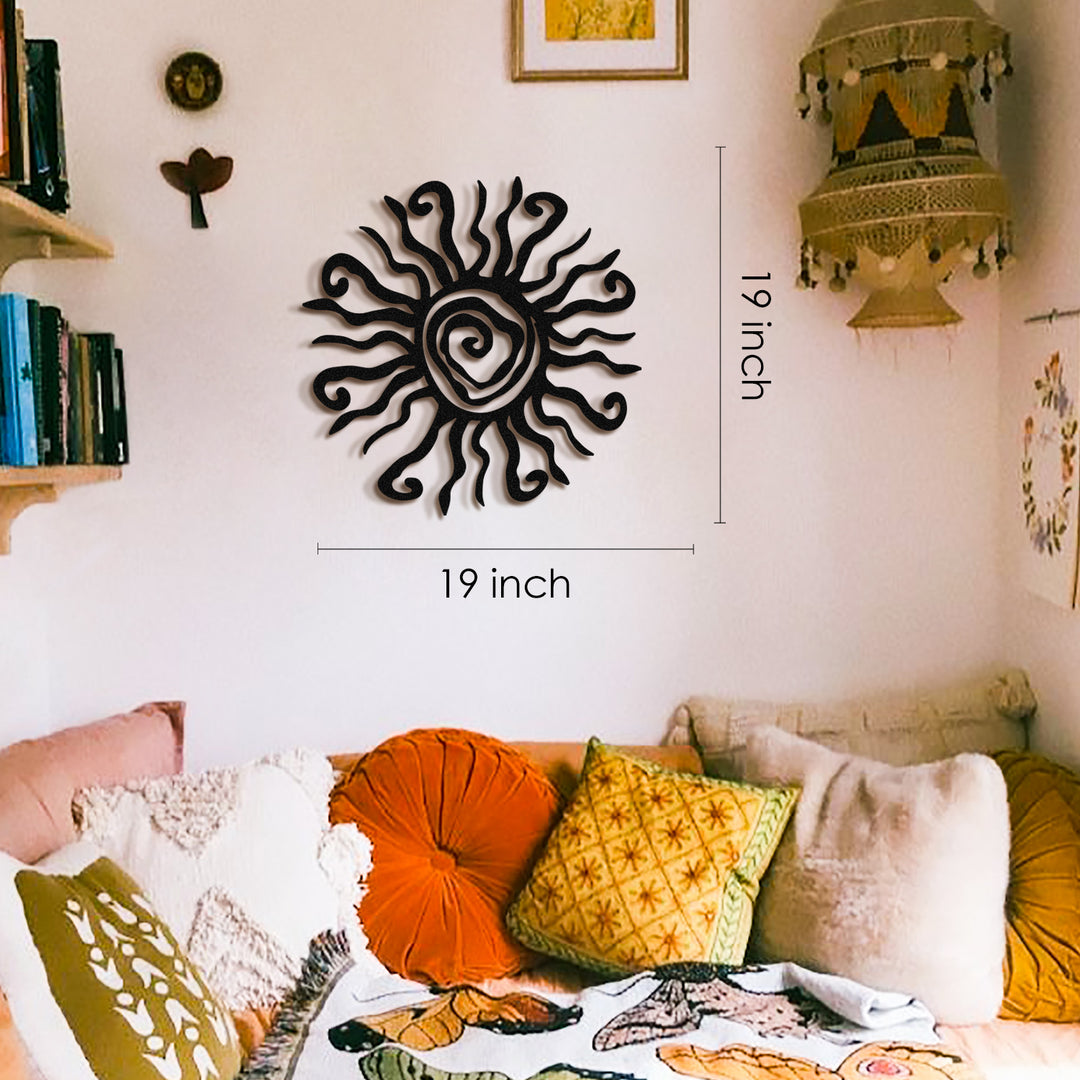 Whacky Sun Metal Wall Art