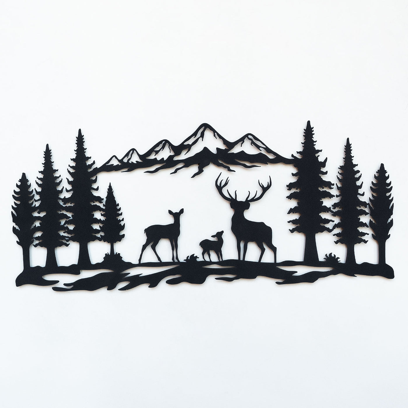 Deer Family Metal Wall Art - APT624