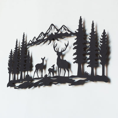 Deer Family Metal Wall Art - APT624