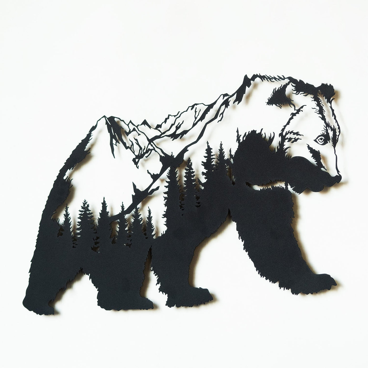 Landscape Bear Metal Wall Art