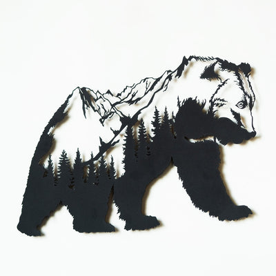 Landscape Bear Metal Wall Art - APT626