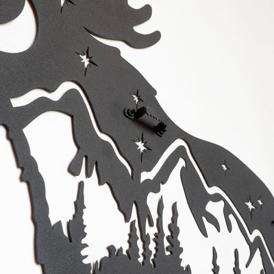 Landscape Moose Metal Wall Art - APT628
