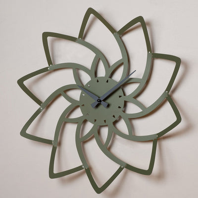 Lotus, Metal, Wall Clock, Decoration, Flower, Abudance, Youth, Living Spaces, Home Gift