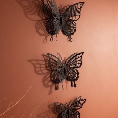 Butterfly, Metal Wall Decor, Burnt, Accessory