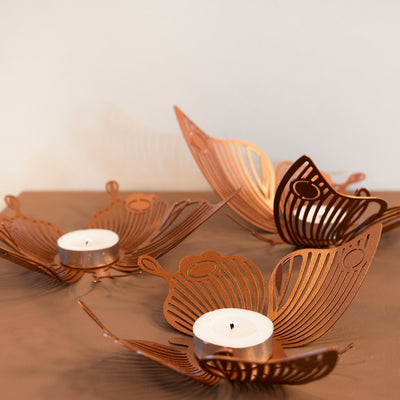 Butterfly, Metal Tealight Holder, Set of 3, Gift, Home Decoration, Metal Art, Modern Design