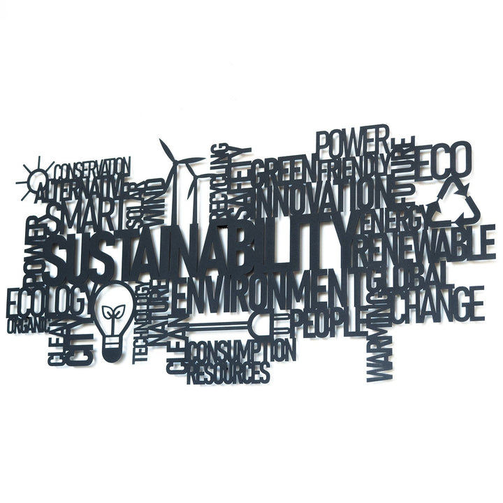 Sustainability, Metal Wall Sign, Wall Decor, Metal Art, Office Decoration