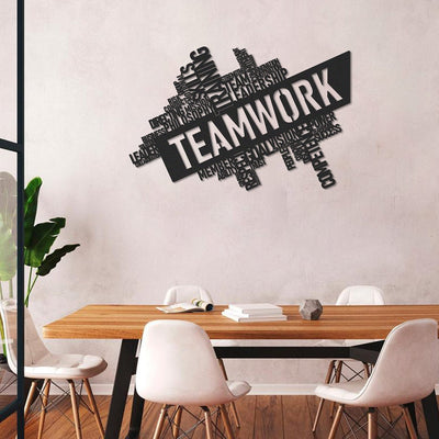 Teamwork, Wall Decoration, Interior Design, Office Decor, Motivational Wall Art, Wall Sign