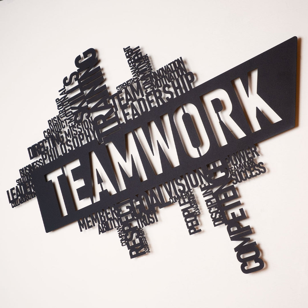 Teamwork, Wall Decoration, Interior Design, Office Decor, Motivational Wall Art, Wall Sign