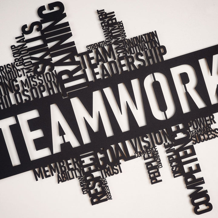 Teamwork, Wall Decoration, Interior Design, Office Decor, Motivational Wall Art, Wall Sign