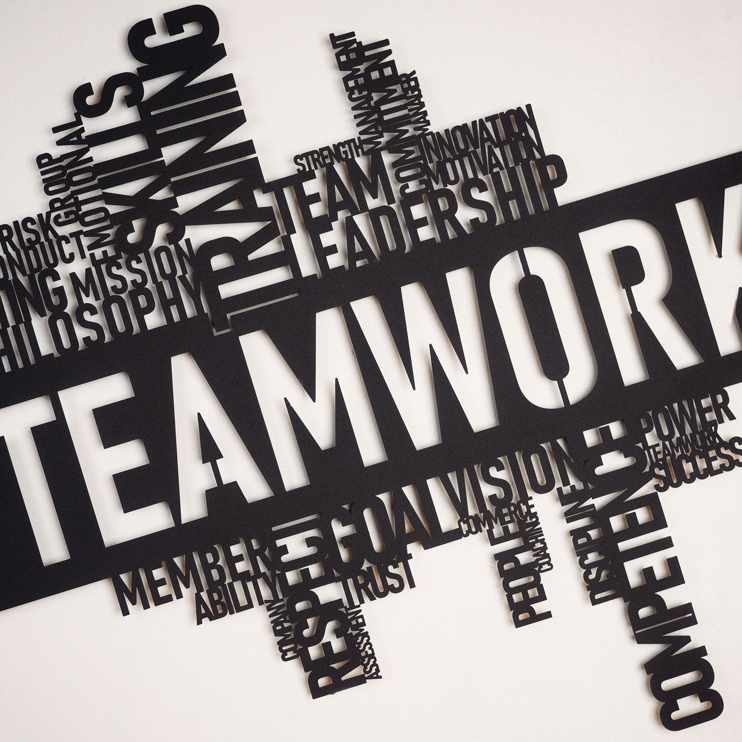 Teamwork Metal Teamwork Metal Wall Art - Office Decorations – Artepera