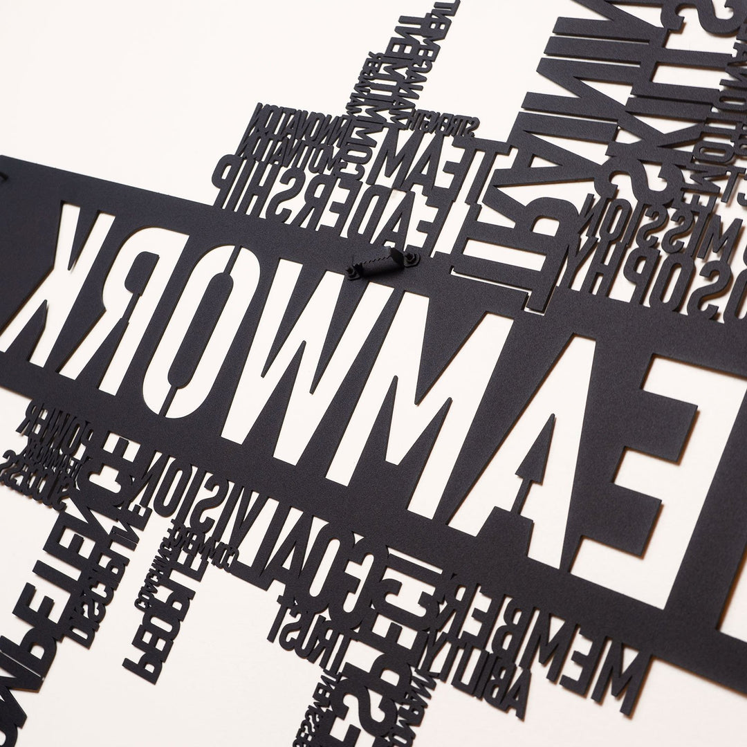 Teamwork, Wall Decoration, Interior Design, Office Decor, Motivational Wall Art, Wall Sign