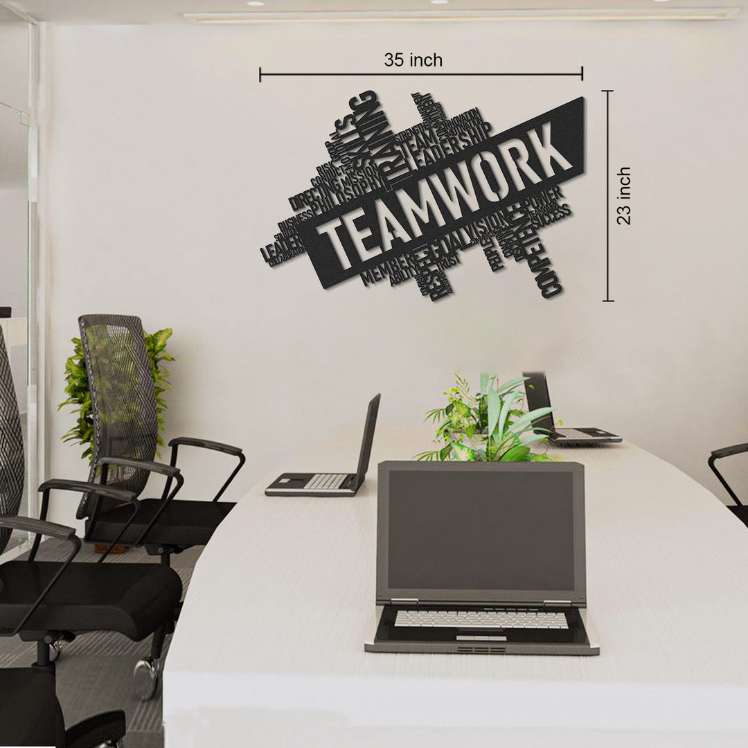 Teamwork Metal Teamwork Metal Wall Art - Office Decorations – Artepera