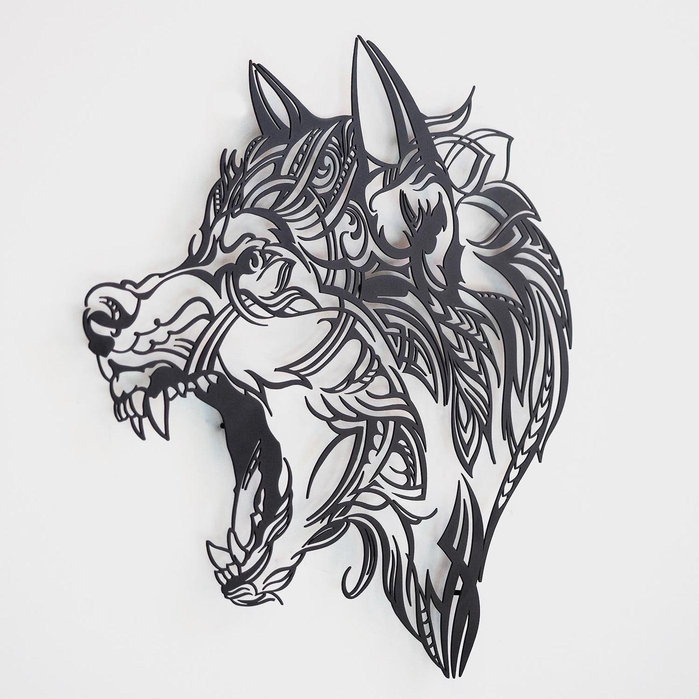 Tribal Wolf Metal Wall Art - APT725
