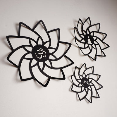 Lotus Metal Wall Art Set of 3 - APT525